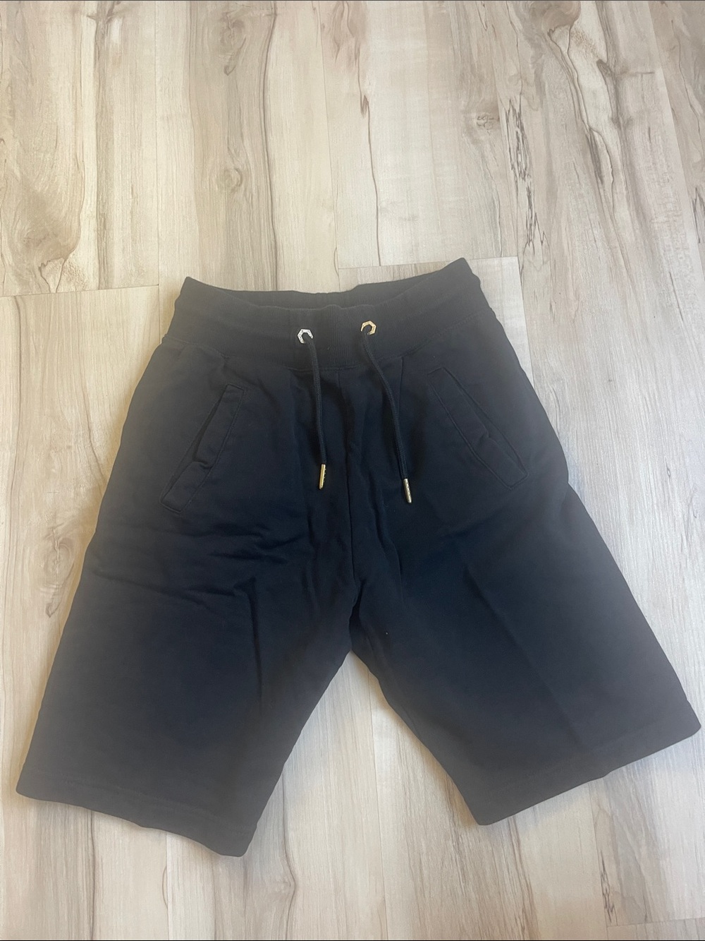 Young boy’s Black Athletic Drawstring Shorts with Side Pockets